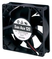 9G1224H1D01 - SANYO DENKI - 9G1224H1D01 - DC Axial Fan, 24 V, Square, 120 mm, 38 mm, Ball Bearing, 99 CFM