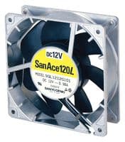 9GL1212M101 - SANYO DENKI - 9GL1212M101 - DC Axial Fan, 12 V, Square, 120 mm, 38 mm, Ball Bearing, 74 CFM