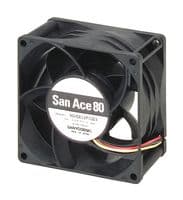 9GV0824P1G031 - SANYO DENKI - 9GV0824P1G031 - DC Axial Fan, 24 V, Square, 80 mm, 38 mm, Ball Bearing, 138 CFM