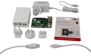 RPI4-MP-STARTER KIT-WHITE-4GB. - MULTICOMP PRO - RPI4-MP-STARTER KIT-WHITE-4GB. - Raspberry Pi 4B Starter Kit, 4GB, 16GB microSD, White, UK/EU/US/AU Power Supply