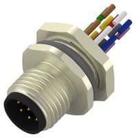 T4171220008-001 - TE CONNECTIVITY - T4171220008-001 - Sensor Cable, M12 Plug, Free End, 8 Positions, 200 mm, 7.9 ", T417 Series