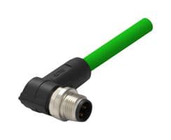 TAD14241111-002 - TE CONNECTIVITY - TAD14241111-002 - Sensor Cable, 4 Pos, 90° M12 Plug, Free End, 4 Positions, 1 m, 3.3 ft, TAD Series
