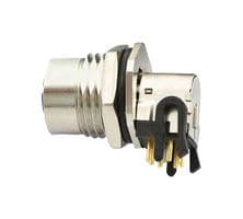 MSXS-08PFFR-SF7002 - AMPHENOL LTW - MSXS-08PFFR-SF7002 - Sensor Connector, M Series, M12, Female, 8 Positions, PCB Socket, Right Angle Panel Mount
