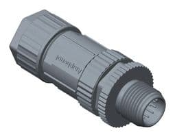 MSAP-05PMMP-SF8003 - AMPHENOL LTW - MSAP-05PMMP-SF8003 - Sensor Connector, M12, Male, 5 Positions, Screw Pin, Straight Cable Mount