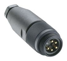 11593 - LUMBERG AUTOMATION - 11593 - Sensor Connector, RSC Series, 7/8", Male, 4P + PE Positions, Screw Pin, Straight Cable Mount