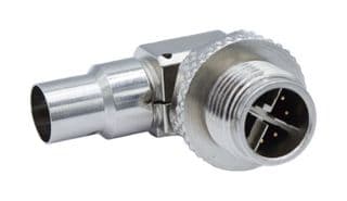 858-XR8-103RKT4 - NORCOMP - 858-XR8-103RKT4 - Sensor Connector, VULCON Series, M12, Female, 8 Positions, Solder Socket, Right Angle Cable Mount