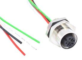 FPM12A04I12CF02 - NORCOMP - FPM12A04I12CF02 - Sensor Cable, 4 Pos, M12 Plug, Free End, 4 Positions, 304.8 mm, 12 ", VULCON Series
