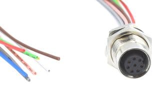 FPM12A08I12AR03 - NORCOMP - FPM12A08I12AR03 - Sensor Cable, 8 Pos, M12 Plug, Free End, 8 Positions, 304.8 mm, 12 ", VULCON Series
