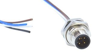 MPM12A04I12CR01 - NORCOMP - MPM12A04I12CR01 - Sensor Cable, 4 Pos, M12 Plug, Free End, 4 Positions, 304.8 mm, 12 ", VULCON Series