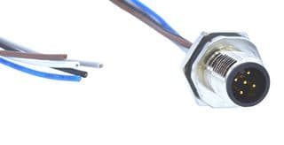 MPM12A05I12AF01 - NORCOMP - MPM12A05I12AF01 - Sensor Cable, 5 Pos, M12 Plug, Free End, 5 Positions, 304.8 mm, 12 ", VULCON Series