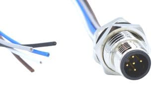 MPM12A05I12AR01 - NORCOMP - MPM12A05I12AR01 - Sensor Cable, 5 Pos, M12 Plug, Free End, 5 Positions, 304.8 mm, 12 ", VULCON Series
