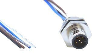 MPM12A05I12CF01 - NORCOMP - MPM12A05I12CF01 - Sensor Cable, 5 Pos, M12 Plug, Free End, 5 Positions, 304.8 mm, 12 ", VULCON Series