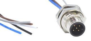 MPM12A05I12CR01 - NORCOMP - MPM12A05I12CR01 - Sensor Cable, 5 Pos, M12 Plug, Free End, 5 Positions, 304.8 mm, 12 ", VULCON Series