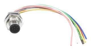 MPM12A08I06AR03 - NORCOMP - MPM12A08I06AR03 - Sensor Cable, 8 Pos, M12 Plug, Free End, 8 Positions, 152.4 mm, 6 ", VULCON Series