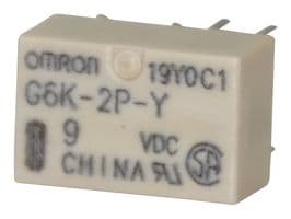 G6K-2P-Y  DC9 - OMRON ELECTRONIC COMPONENTS - G6K-2P-Y  DC9 - Signal Relay, 9 VDC, DPDT, 1 A, G6K Series, Through Hole, Non Latching