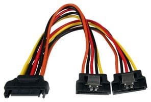 PYO2LSATA - STARTECH - PYO2LSATA - Computer Cable, 6in Latching SATA Power Y Splitter Cable Adapter, M/F
