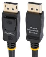 DISPL3M - STARTECH - DISPL3M - Audio / Video Cable Assembly, 3m Certified DisplayPort 1.2 Cable with Latches M/M, DisplayPort 4k