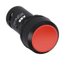 1SFA619101R1071 - ABB - 1SFA619101R1071 - Pushbutton Switch, 20 mm, SPST-NO, SPST-NC, Maintained, Round, Flat, Red
