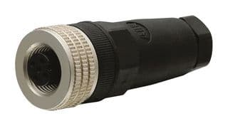 2TLA020055R1000 - ABB - 2TLA020055R1000 - Sensor Connector, M12, Female, 5 Positions, Screw Socket, Straight Cable Mount