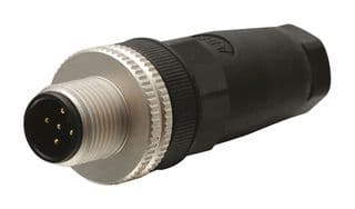 2TLA020055R1100 - ABB - 2TLA020055R1100 - Sensor Connector, M12, Male, 5 Positions, Screw Pin, Straight Cable Mount