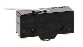 Z-15GL-B - OMRON INDUSTRIAL AUTOMATION - Z-15GL-B - Microswitch, Standard, Leaf Spring, SPDT, Screw, 15 A, 14 V