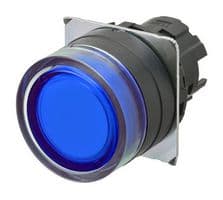 A22NZ-BGM-TAA - OMRON INDUSTRIAL AUTOMATION - A22NZ-BGM-TAA - Pushbutton Switch, 22 mm, Momentary, Round, Full Guard, Blue