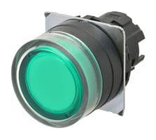 A22NZ-BGM-TGA - OMRON INDUSTRIAL AUTOMATION - A22NZ-BGM-TGA - Pushbutton Switch, 22 mm, Momentary, Round, Full Guard, Green