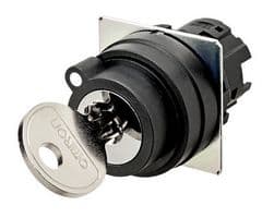A22NZ-2BM-01AA - OMRON INDUSTRIAL AUTOMATION - A22NZ-2BM-01AA - Key Operated Switch, 2 Position, A22NZ Series, 10 A, 120 VAC, Panel