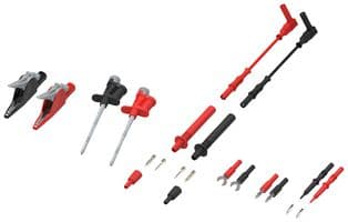 76-082 - MULTICOMP PRO - 76-082 - Digital Multimeter Accessory Kit, Banana Test Leads, Modular Probes, Spade & Banana Adapters, Clips