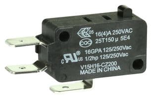 V15H16-CZ200 - HONEYWELL - V15H16-CZ200 - Microswitch, Standard, Pin Plunger, SPDT, Quick Connect, 16 A