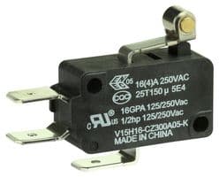 V15H16-CZ300A05-K - HONEYWELL - V15H16-CZ300A05-K - Microswitch, Standard, Short Roller Lever, SPDT, Quick Connect, 16 A