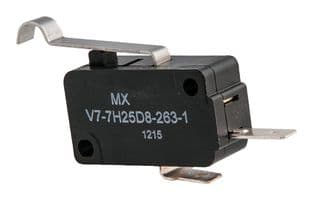 V7-7H25D8-263-1 - HONEYWELL - V7-7H25D8-263-1 - Microswitch, Miniature, Simulated Roller Lever, SPST-NO, Quick Connect