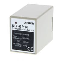 61F-GP-N 110VAC - OMRON INDUSTRIAL AUTOMATION - 61F-GP-N 110VAC - Fluid Level Controller, 11 Pin, 2 x SPDT, 93.5 V to 121 V, Relay Output, Plug-in