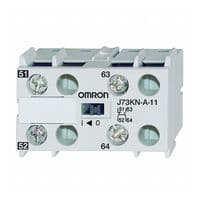 J73KN-A-11 - OMRON INDUSTRIAL AUTOMATION - J73KN-A-11 - Auxiliary Contact Block, 1 NO + 1 NC Contacts, J7KNA-AR Relay