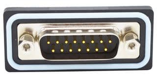 SDF-V15-113L011 - NORCOMP - SDF-V15-113L011 - D Sub Connector, IP67, Standard, Plug, NANOOK Series, 15 Contacts, DA, Solder