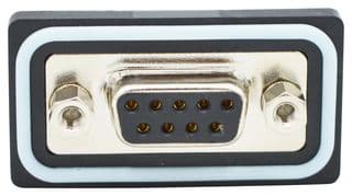 SDF-V09-213L052 - NORCOMP - SDF-V09-213L052 - D Sub Connector, IP67, Standard, Receptacle, NANOOK Series, 9 Contacts, DE, Solder