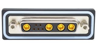 CDFV9W4213L211 - NORCOMP - CDFV9W4213L211 - Combination Layout D Sub Connector, IP67, NANOOK Series, DB-9W4, Receptacle, 9 Contacts