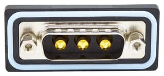 CDFV3W3113L411 - NORCOMP - CDFV3W3113L411 - Combination Layout D Sub Connector, IP67, NANOOK Series, DA-3W3, Plug, 3 Contacts, 3 Power, Solder
