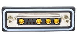 CDFV9W4213L411. - NORCOMP - CDFV9W4213L411. - Combination Layout D Sub Connector, IP67, NANOOK Series, DB-9W4, Receptacle, 9 Contacts