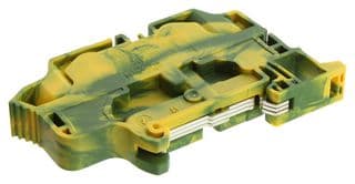 1SNK712150R0000 - ENTRELEC - TE CONNECTIVITY - 1SNK712150R0000 - DIN Rail Mount Terminal Block, 2 Ways, 4 AWG, 16 mm², Clamp