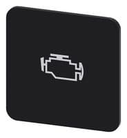 3SU1900-0AF16-0RY0 - SIEMENS - 3SU1900-0AF16-0RY0 - Labelling Plate, " Motor " Symbol, Black Label, White Font, Stick, 22 mm W x 22 mm H