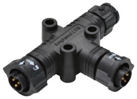 AB-BB-030303-BBH-TQ001 - AMPHENOL LTW - AB-BB-030303-BBH-TQ001 - Connector Accessory, 3Pos, Plug to Receptacle x 2, T Adaptor, Circular Connectors