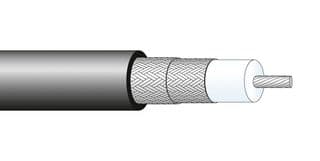ENVIROFLEX_B214 - HUBER+SUHNER - ENVIROFLEX_B214 - Coaxial Cable, Enviroflex B214, RG214, Tinned Copper, 10.8 mm, 50 ohm, Black