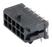 43045-1002 - MOLEX - 43045-1002 - Pin Header, Power, Wire-to-Board, 3mm, 2 Rows, 10 Contacts, Through Hole Right Angle