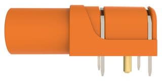 SWEB 8094 AU / OR - SCHUTZINGER - SWEB 8094 AU / OR - Banana Test Connector, Jack, PCB Mount, 24 A, 1 kV, Gold Plated Contacts, Orange