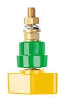 POL 102 L / GNGE - SCHUTZINGER - POL 102 L / GNGE - Binding Post, 100 A, 1 kV, Panel Mount, Green, Yellow