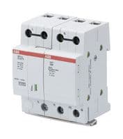 2CTB815101R4400 - ABB - 2CTB815101R4400 - Surge Protector, Surge Protector, 2 Pole, Type 1 & 2, 60 kA, 255 VAC, DIN Rail