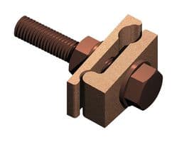 7TCA083740R0004 - ABB - 7TCA083740R0004 - Tower Earth Clamp, Copper, M10 Bolt, 25 mm2 to 50 mm2