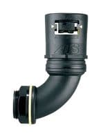7TCA296170R0758 - ABB - 7TCA296170R0758 - Conduit Connector, 90 Degree, 54 mm, Nylon 6.6/TPE Thread, Black/Yellow