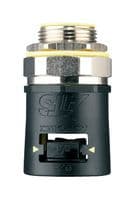 7TCA296170R0640 - ABB - 7TCA296170R0640 - Conduit Connector, Straight, 42 mm, Nylon 6.6/TPE/Brass Tread, Black/Yellow